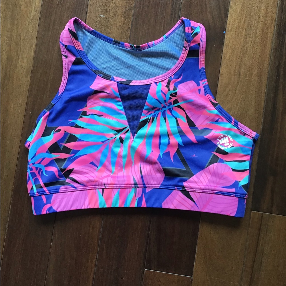 Feed Me Fight Me Tropical Sports Bra Medium